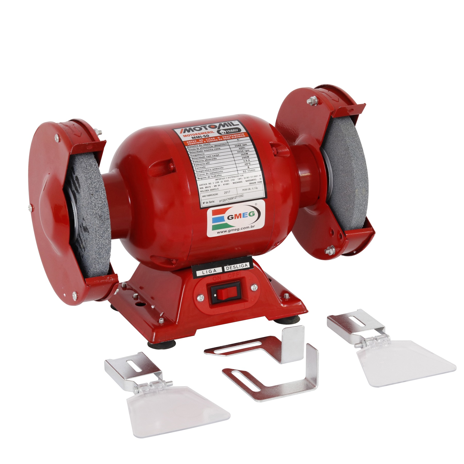 moto_esmeril_6_360w_mmi_50_127v (3) Moto Esmeril 6" 360W MMI-50 127V (110V) Motomil - Imagem 1