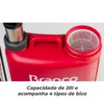 Pulverizador Manual Costal Branco Bpc20m 20l Pistão Metálico 4 Bicos - Imagem 2